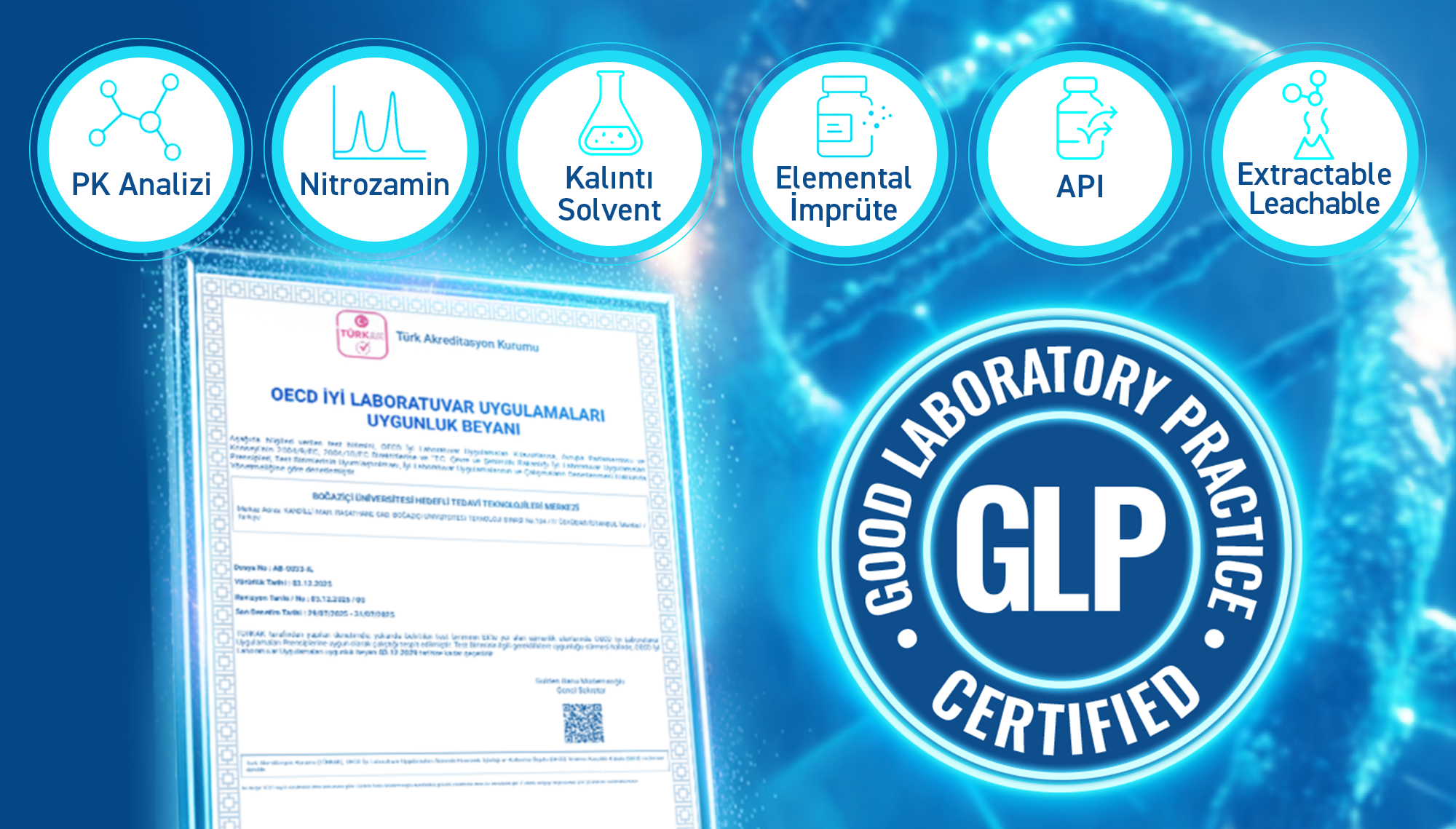Boğaziçi University CT³ Receives OECD Good Laboratory Practice (GLP) Compliance Certification!